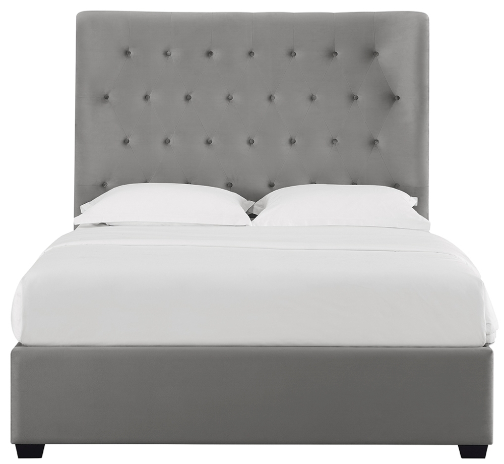 Belgravia Grey Fabric Ottoman Storage Bed