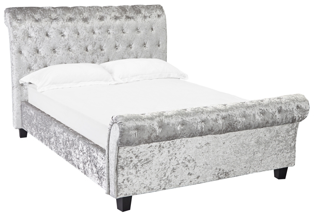 Isabella Silver Chesterfield Style 4ft 6in Double Bed