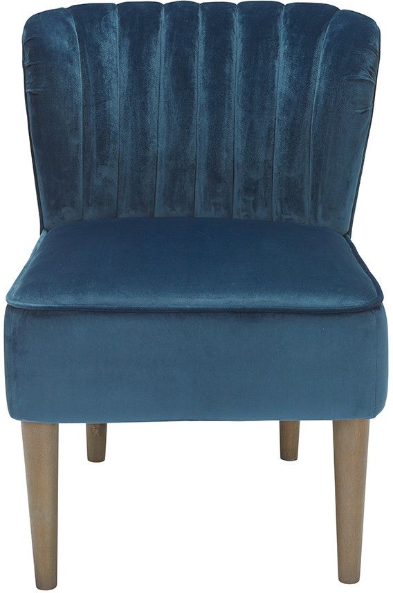 Bella Midnight Blue Fabric 1 Seater Armchair