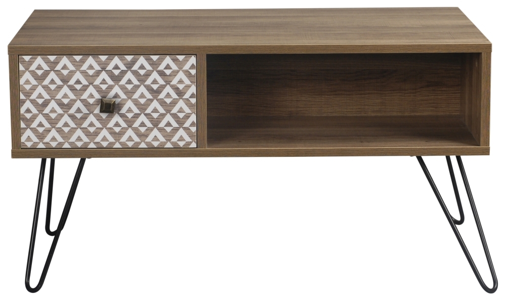 Casablanca Printed Coffee Table With Hairpin Legs