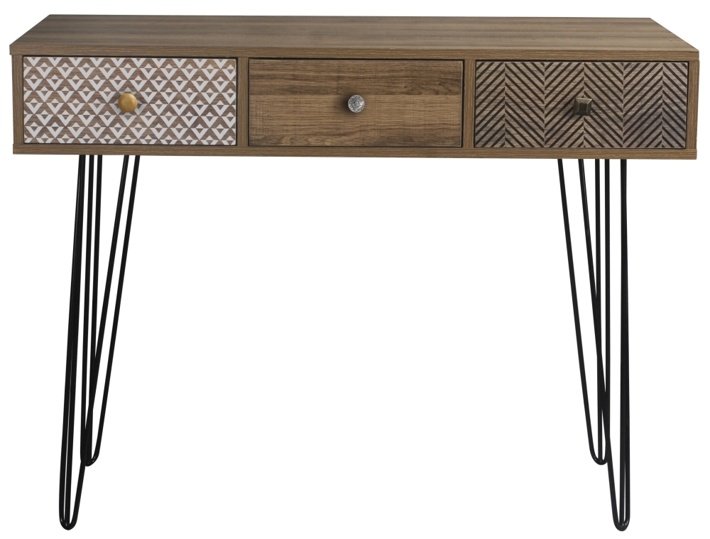 Casablanca Printed Desk With Hairpin Legs