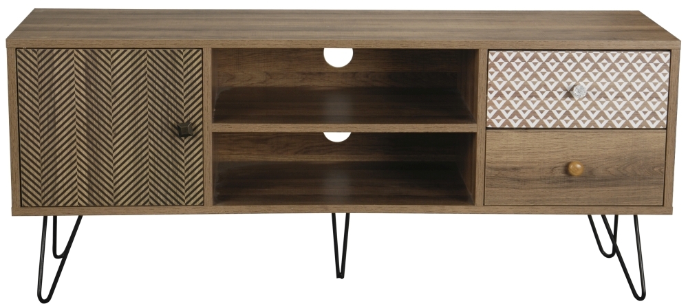 Casablanca Printed Tv Unit With Hairpin Legs