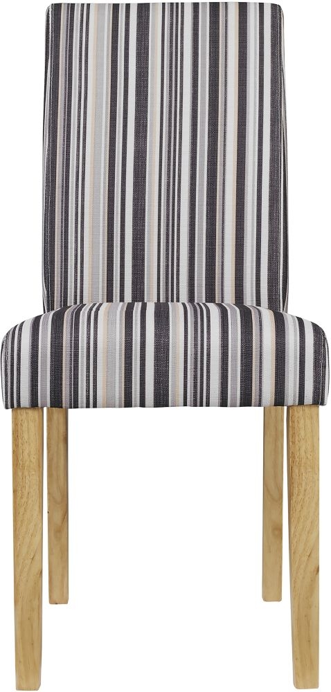 Lorenzo Striped Fabric Dining Chair Sold In Pairs