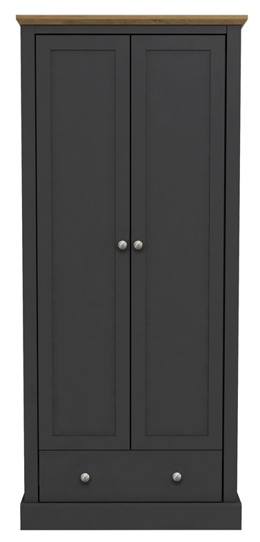 Devon Charcoal 2 Door Wardrobe