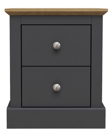 Devon Charcoal Bedside Cabinet