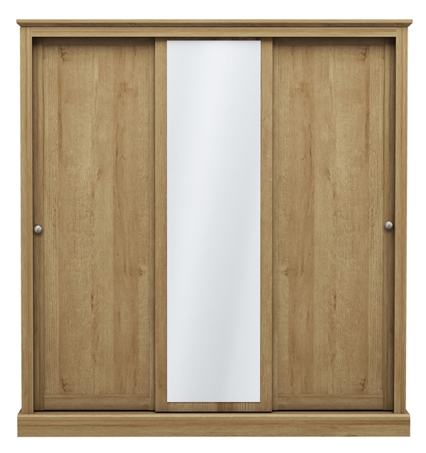 Devon Oak 3 Door Sliding Wardrobe