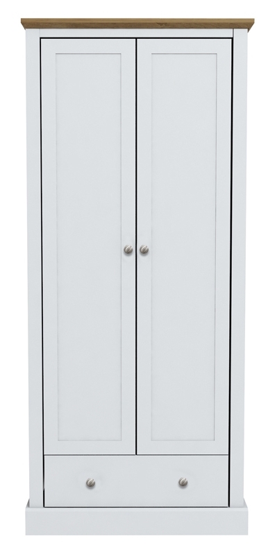 Devon White 2 Door Wardrobe