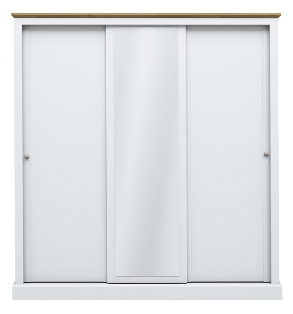 Devon White 3 Door Sliding Wardrobe