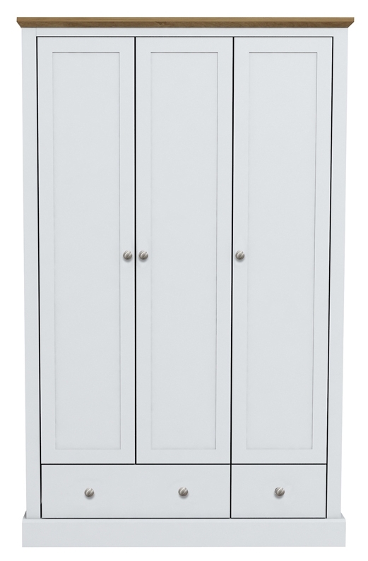 Devon White 3 Door Wardrobe