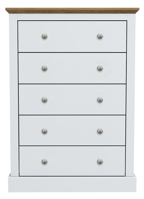 Devon White 5 Drawer Chest