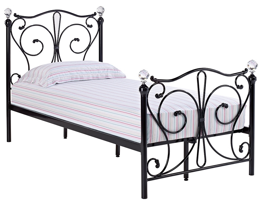 Florence Single Black Metal Bed