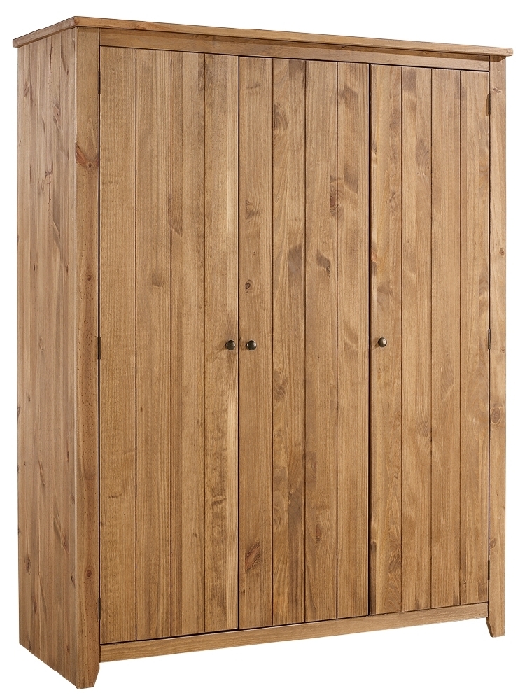 Havana Pine 3 Door Wardrobe