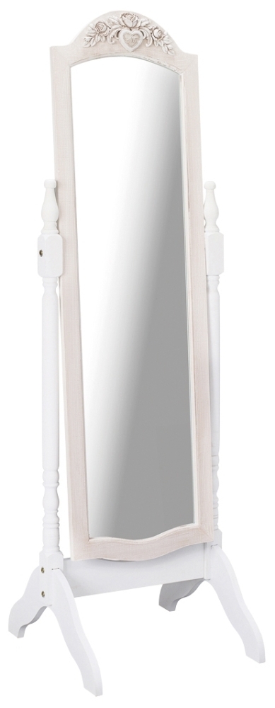 Juliette French Style White Cheval Mirror