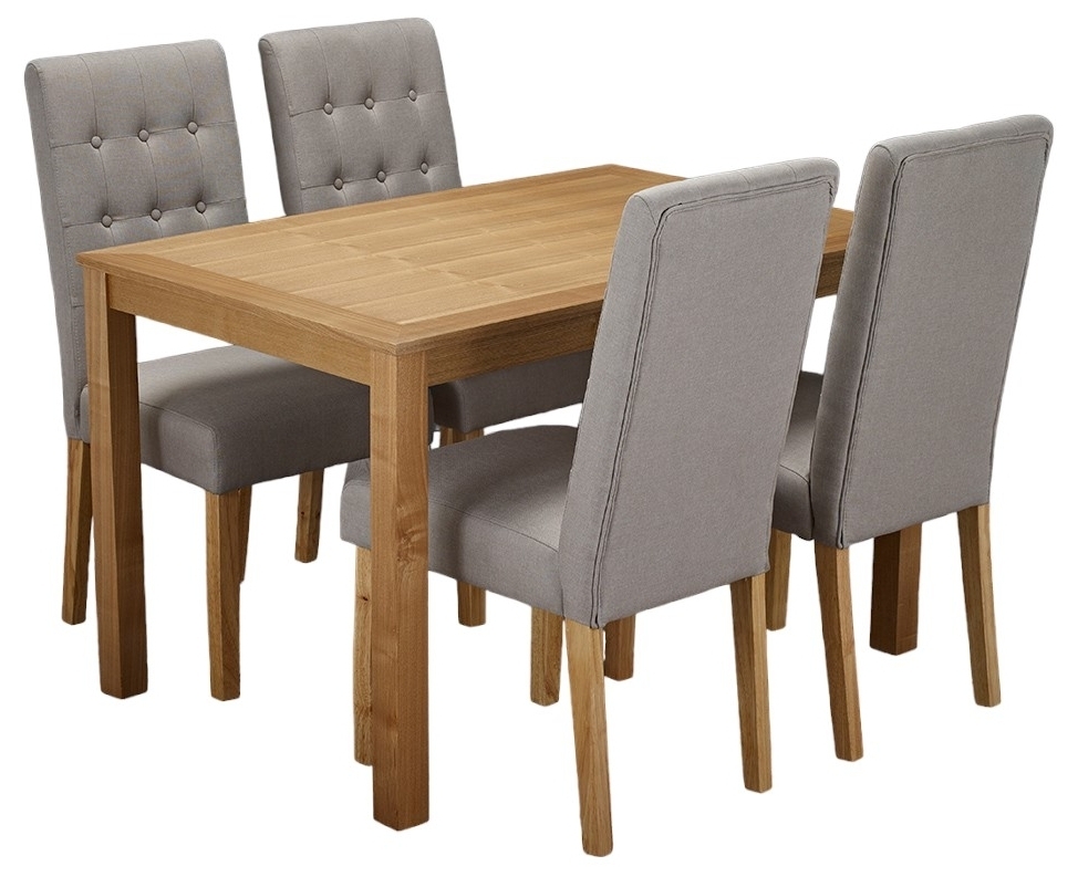 Oakridge Oak Rectangular Fixed Top Dining Table