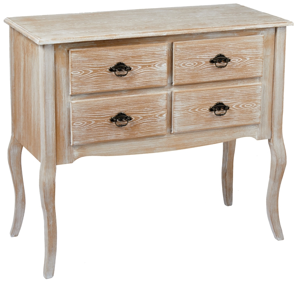 Provence French Style Weathered Oak 4 Drawer Chest