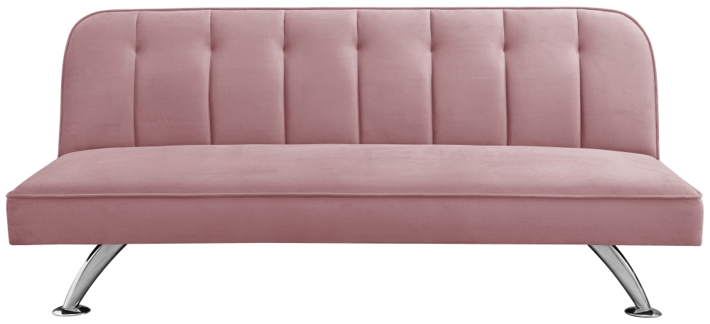Brighton Pink Velvet Sofabed