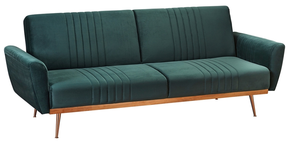 Nico Green Velvet 2 Seater Sofa