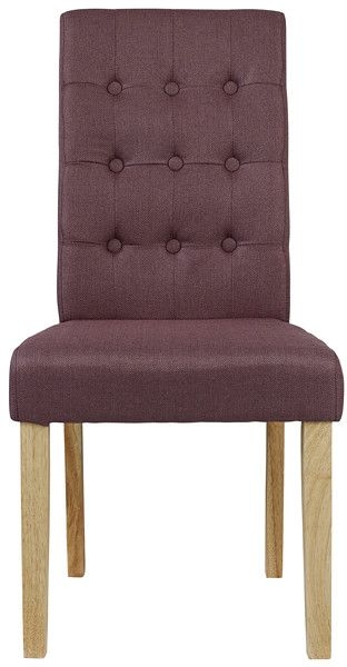 Roma Plum Linen Fabric Dining Chair Sold In Pairs