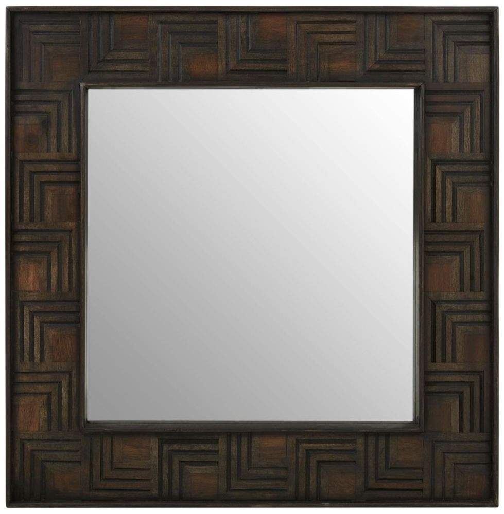 Altos Mango Wood Square Wall Mirror