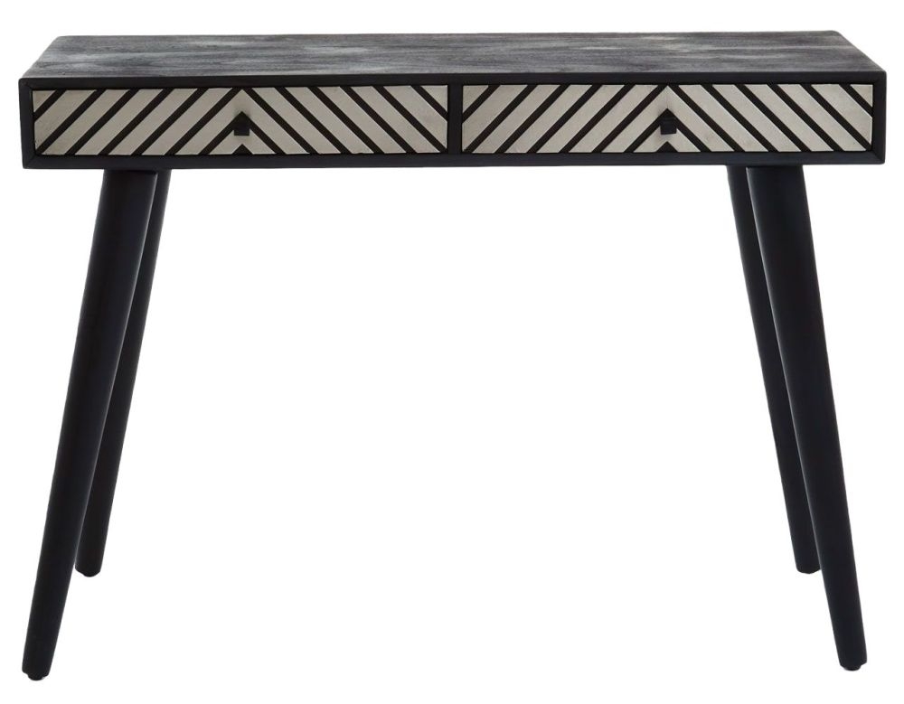 Scout Black Console Table With 2 Drawers