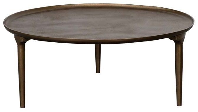 Allard Antique Gold Large Round Coffee Table