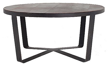 Nevada Buffalo Leather Large Round Coffee Table
