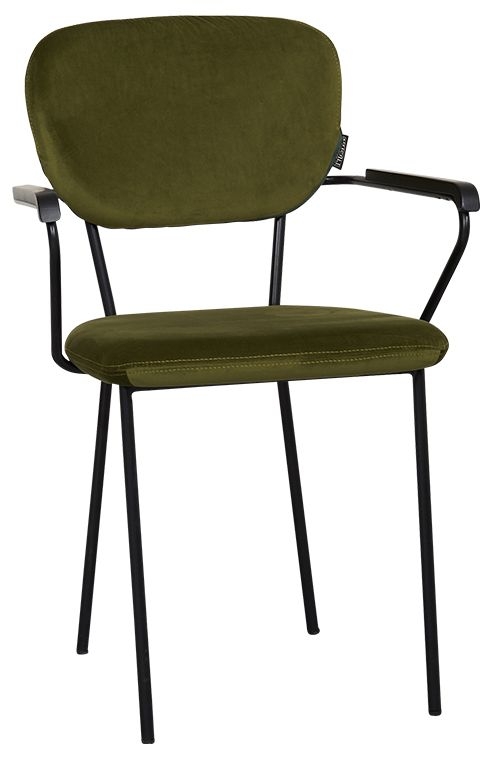 Cleveland Green Fabric Dining Armchair Sold In Pairs