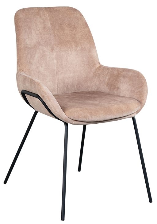 Livingston Aquila Liver Fabric Dining Chair Sold In Pairs