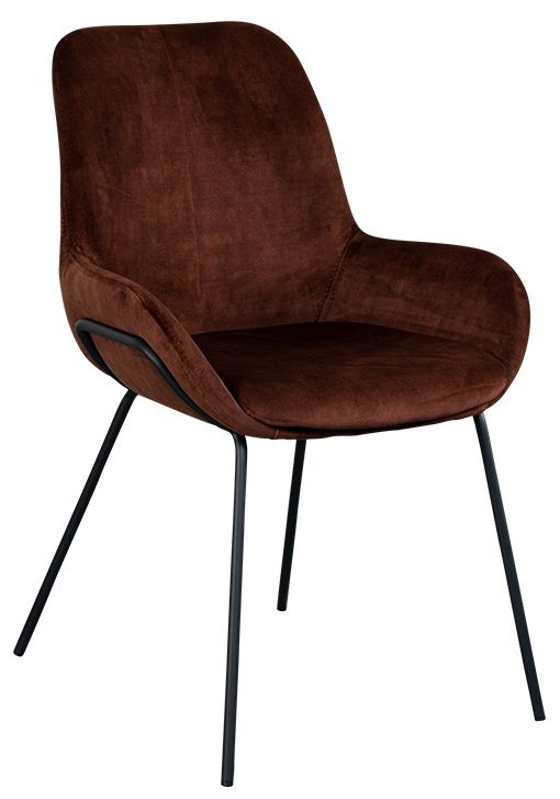 Livingston Aquila Tabacco Fabric Dining Chair Sold In Pairs