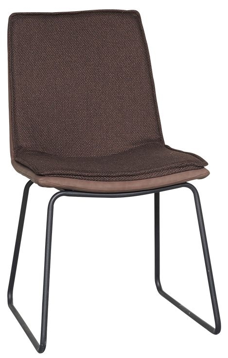 Minneapolis Dark Brown Fabric Dining Chair Sold In Pairs