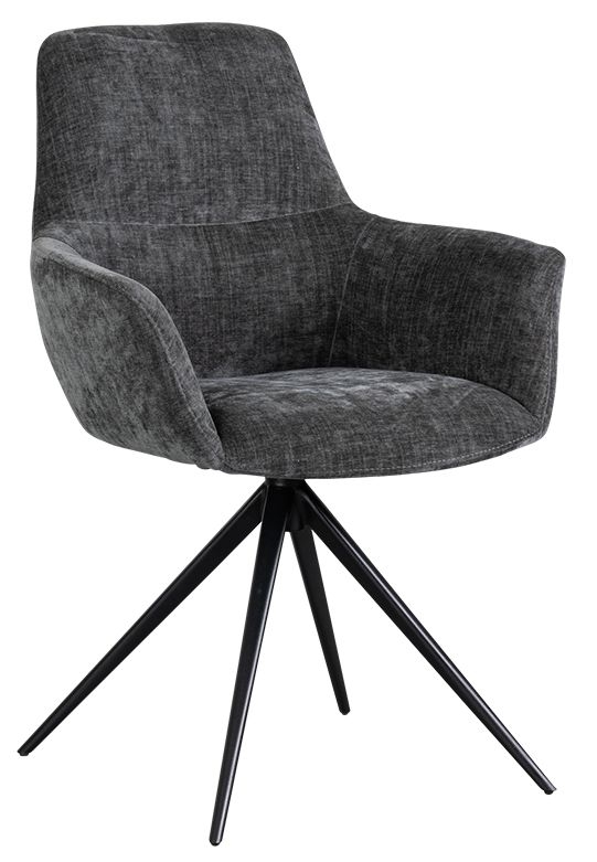 Nebraska Anthracite Fabric Dining Chair Sold In Pairs