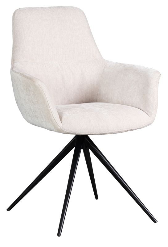 Nebraska Ecru Fabric Dining Chair Sold In Pairs