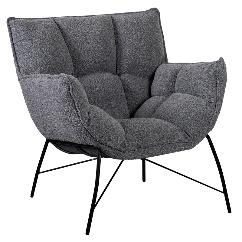 Jena Dark Grey Fabric Armchair