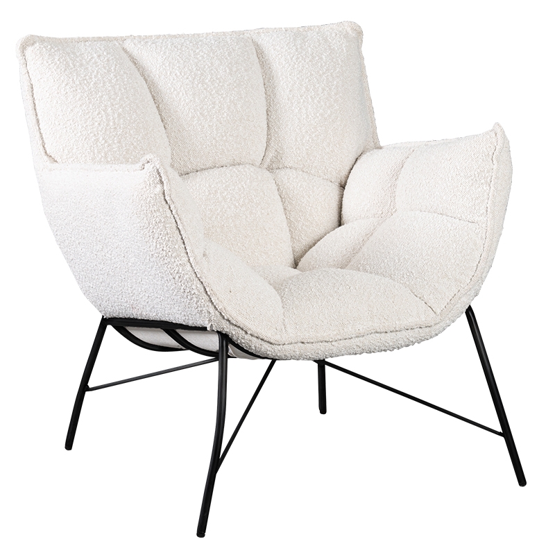 Jena Ecru Fabric Armchair