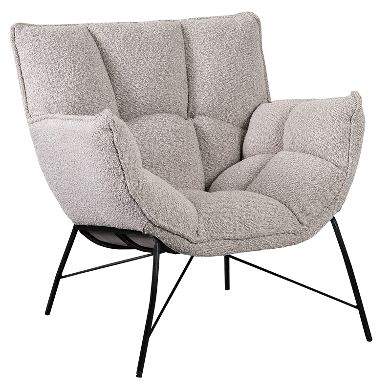 Jena Grey Fabric Armchair