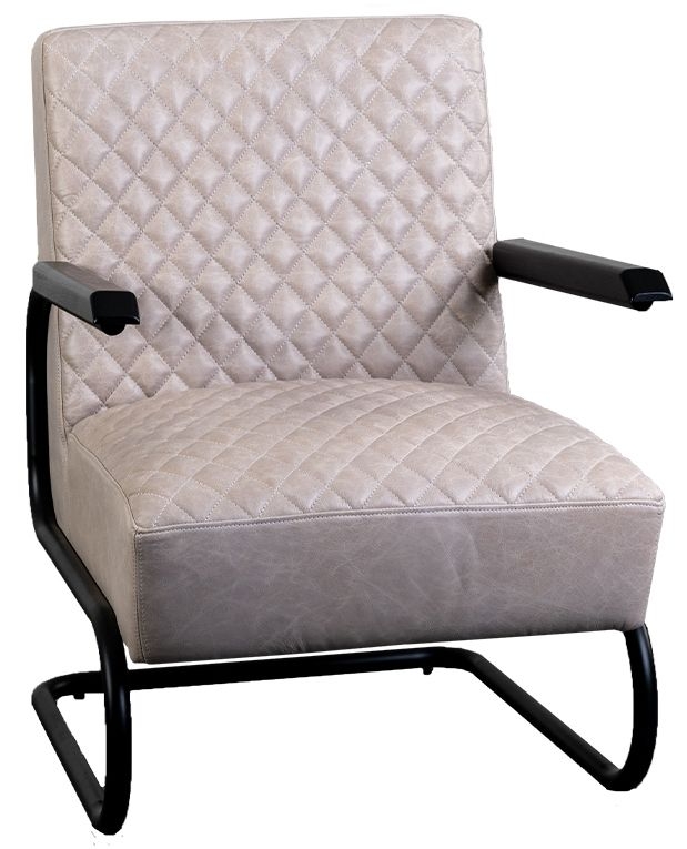 Philippe Beige Cow Leather Swing Armchair
