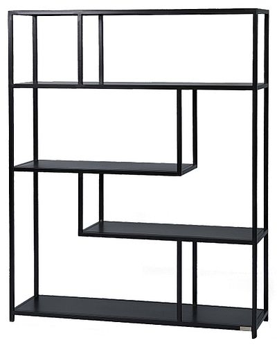 Arizona Black Wide Shelving Unit