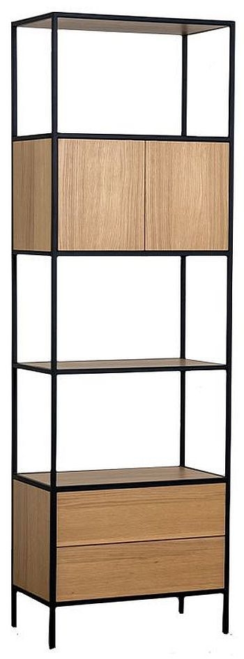 Imperial Natural 2 Door 2 Drawer Shelving Unit