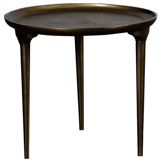 Allard Antique Gold Large Round Side Table