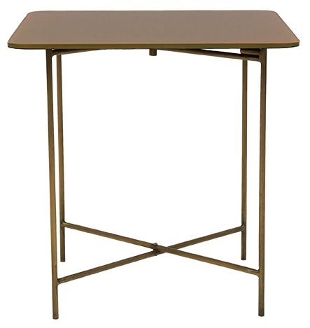 Deron Bombay Brown Square Side Table