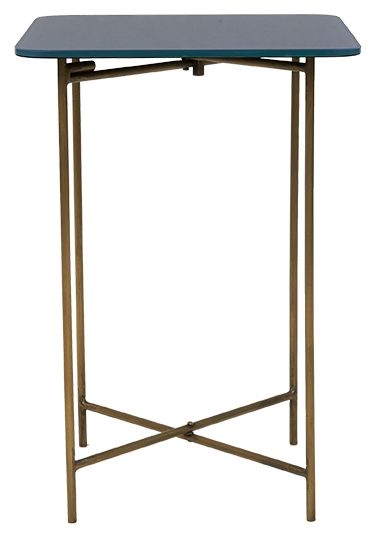 Deron Night Sky Glass Square Side Table