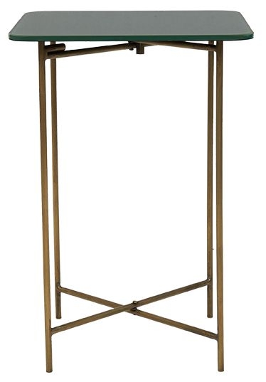 Deron Winter Moss Glass Square Side Table