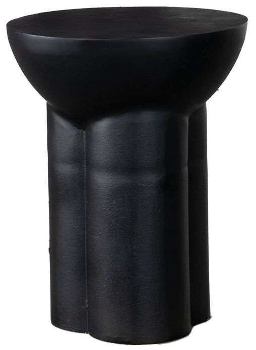 Gail Black Small Round Side Table