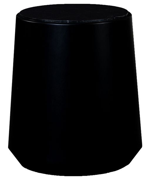 Iowa Black Marble Round Side Table