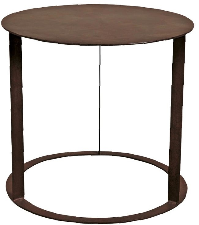 Rusty Metal Round Side Table