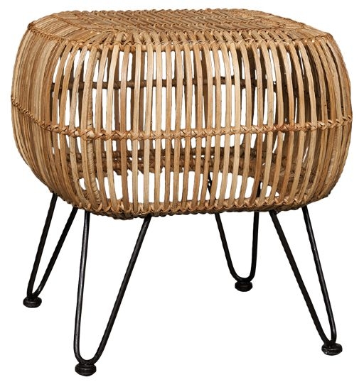 Silves Natural Small Side Table With Hairpin Legs