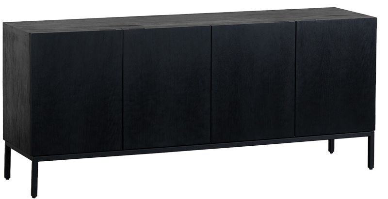 Dawson Black 4 Door Sideboard
