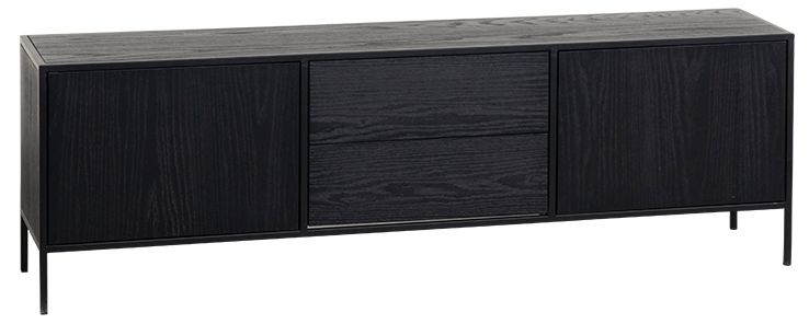 Imperial Black 2 Door 2 Drawer Sideboard