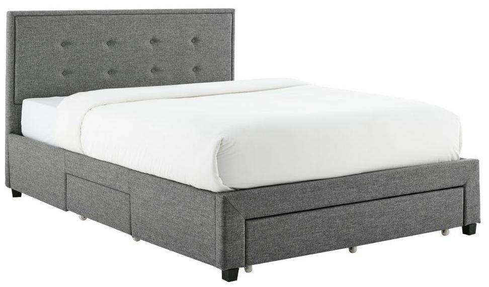 Florence Grey Fabric Bed Comes In Double And King Size
