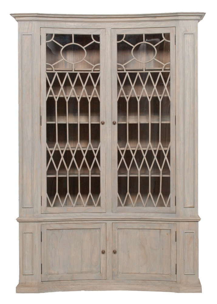 Concave Wooden Display Cabinet